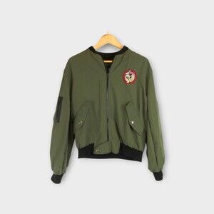Disney Mickey Mouse Victory Bomber Jacket Size S Flyboy Combat Leader